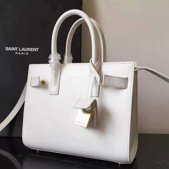 Replica Saint Laurent Nano Sac De Jour Bag In White Leather